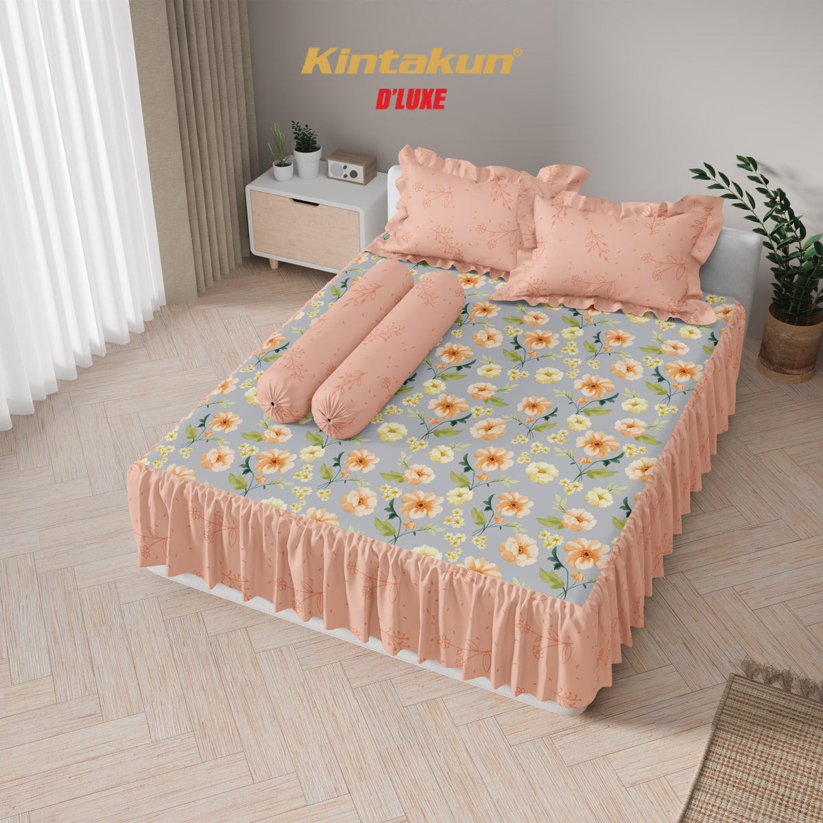 Kintakun Dluxe Sprei Rumbai Keira Tinggi 39cm