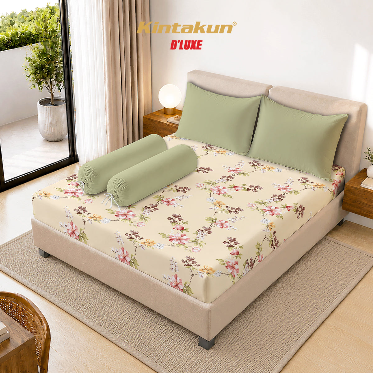 Kintakun Dluxe Sprei Fitted Kiana Tinggi 30cm