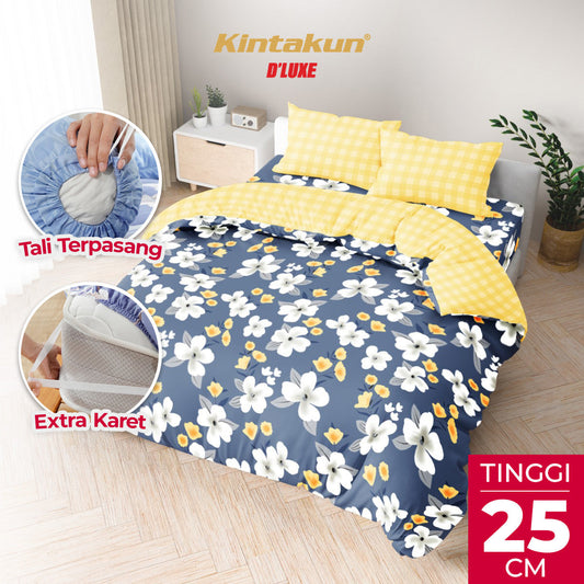 Kintakun Dluxe Bedcover Set Fitted Lunetta Tinggi 25cm