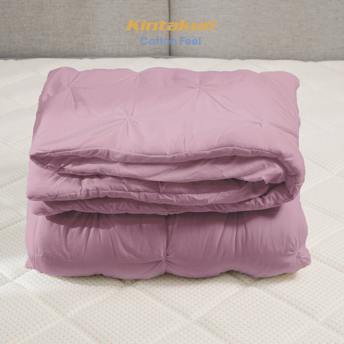 Kintakun Cotton Feel Comforter Basic & Pinch Quilt Varian Mauve Shadows