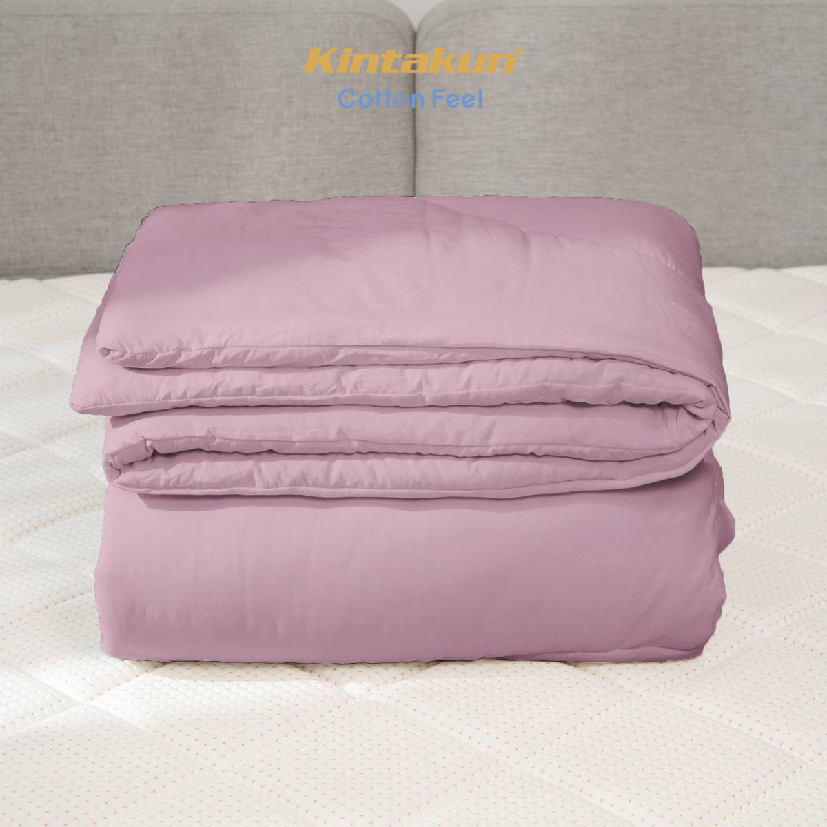 Kintakun Cotton Feel Comforter Basic & Pinch Quilt Varian Mauve Shadows