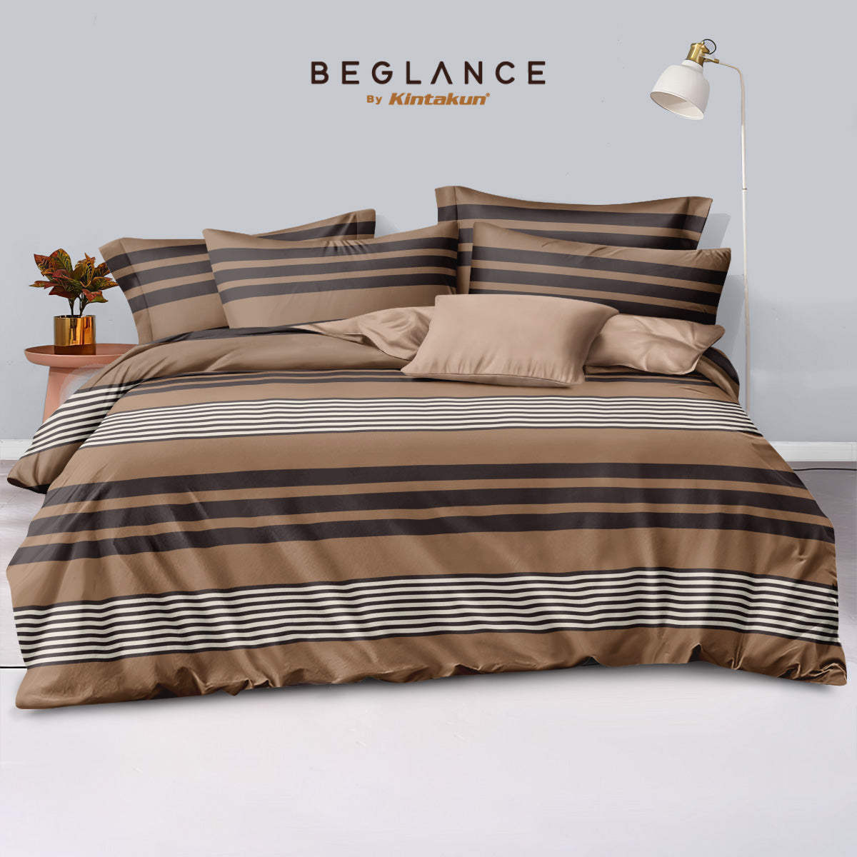 Beglance Tencel Duvet Cover Set Fitted Mesa Tinggi 40 cm