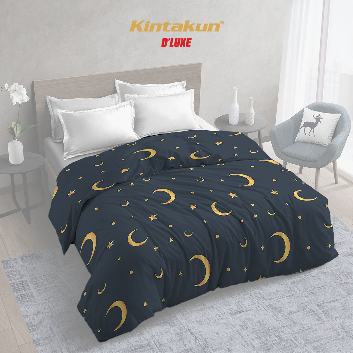 Kintakun Dluxe Gold Comforter Only 230 x 240 Varian Motif