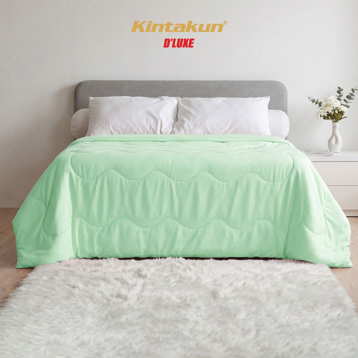 Kintakun DLUXE Snowy Blanket 150 x 200 Warna Mint Whisper