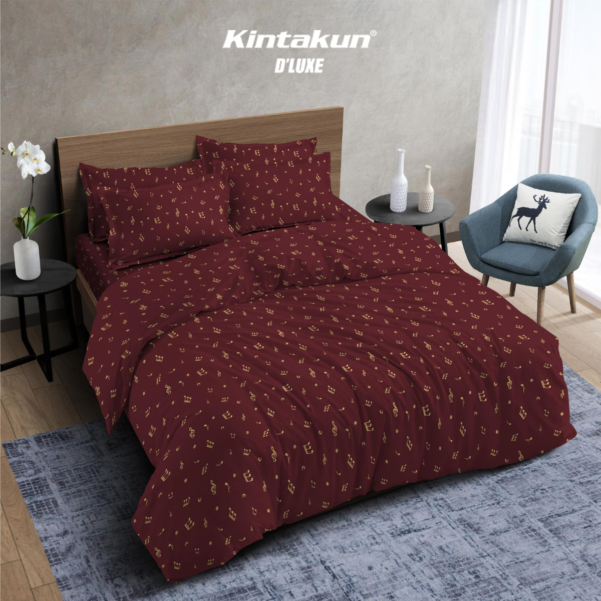 Kintakun Dluxe Gold Comforter Only 230 x 240 Varian Motif