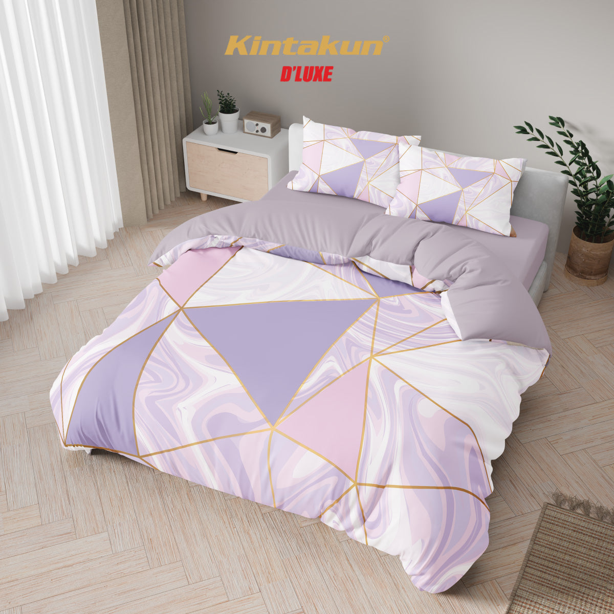 Kintakun Dluxe Bedcover Fitted Nadia Tinggi 25cm