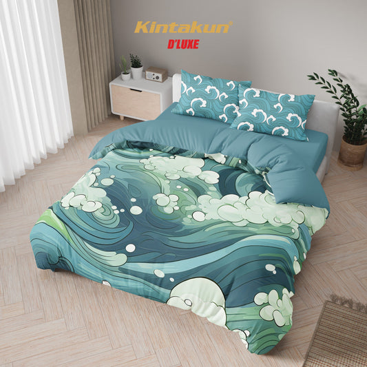Kintakun Dluxe Bedcover Set Fitted Nami Tinggi 25 cm