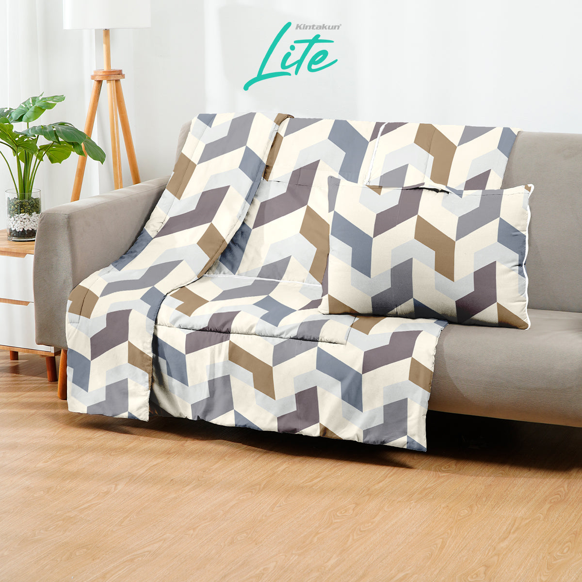 Kintakun Lite Bantal Selimut 150 x 220 Balmut 2in1 Motif Nanta