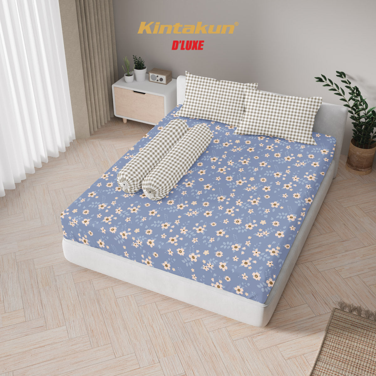Kintakun Dluxe Sprei Fitted Nasya Tinggi 25cm