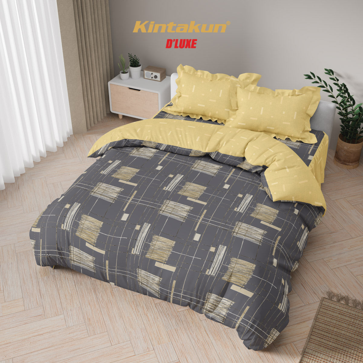Kintakun Dluxe Bedcover Set Rumbai Nino Tinggi 39cm