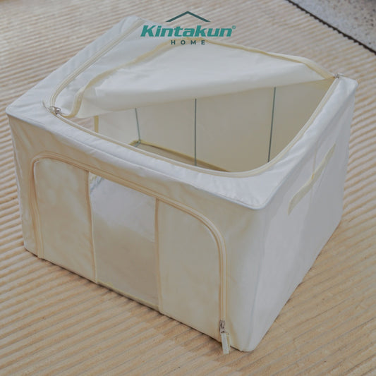 Kintakun Home Naomi Keranjang Tempat Penyimpanan Baju dengan Zipper