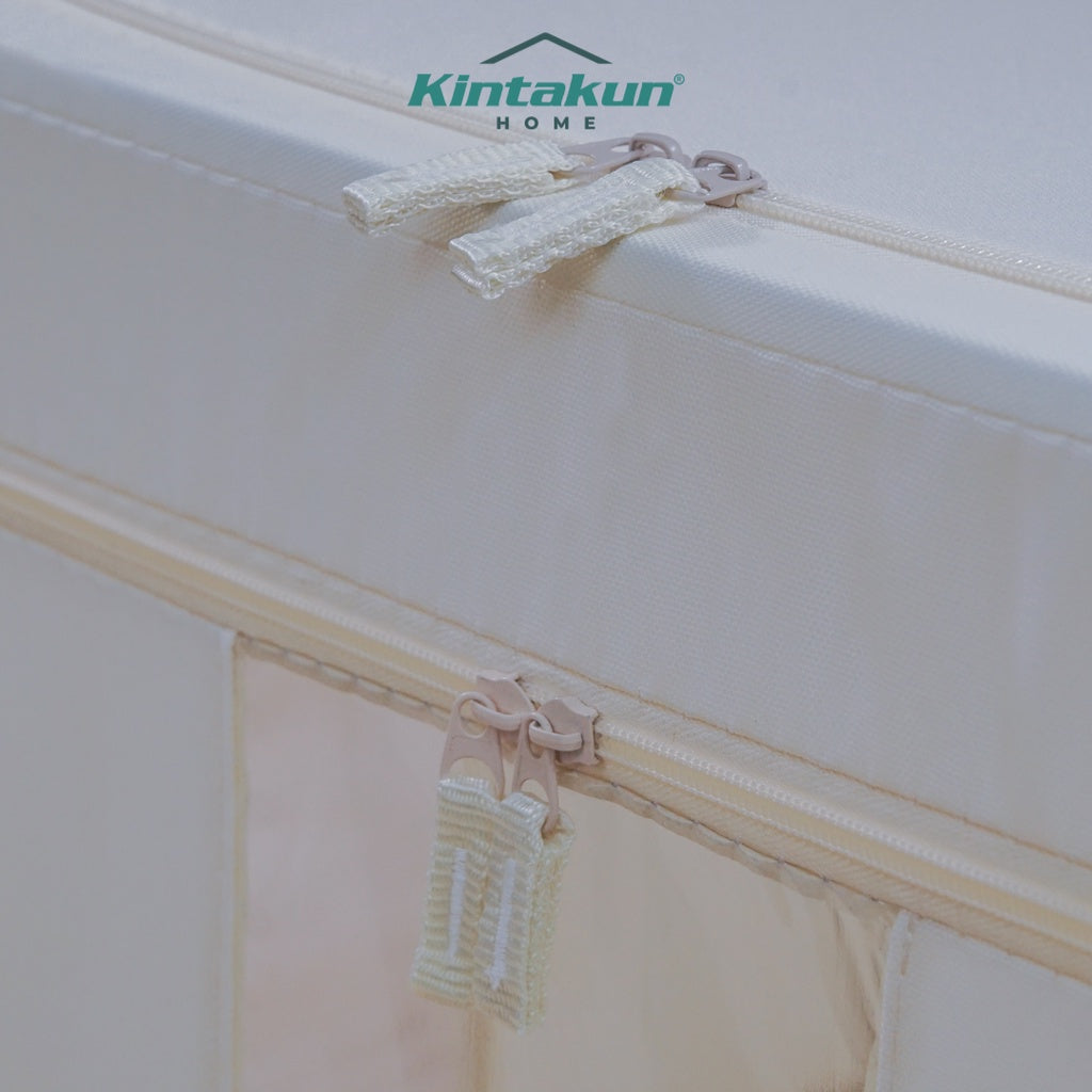 Kintakun Home Naomi Keranjang Tempat Penyimpanan Baju dengan Zipper