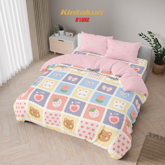 Kintakun Dluxe Bedcover Set Fitted Patcha Tinggi 25cm