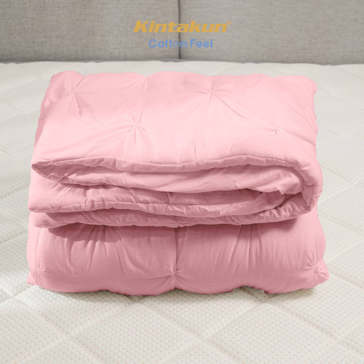 Kintakun Cotton Feel Comforter Basic & Pinch Quilt Varian Petal Pink
