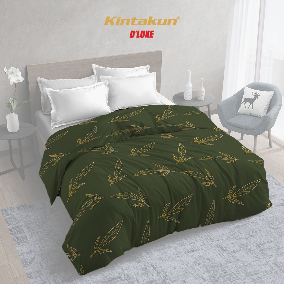 Kintakun Dluxe Gold Comforter Only 230 x 240 Varian Motif