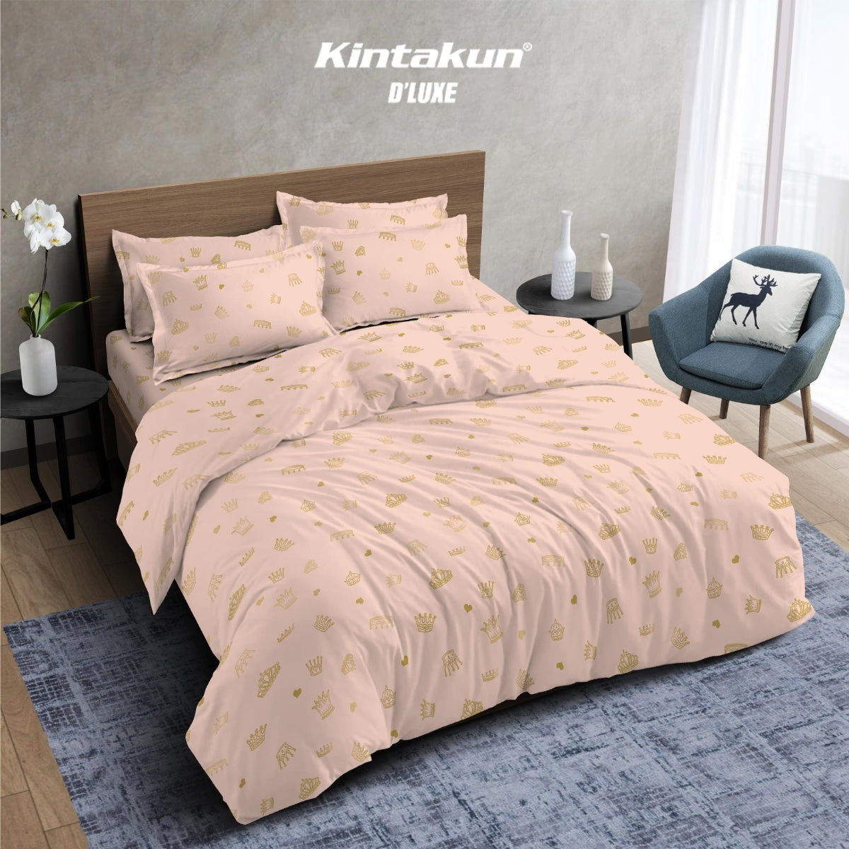 Kintakun Dluxe Gold Comforter Only 230 x 240 Varian Motif