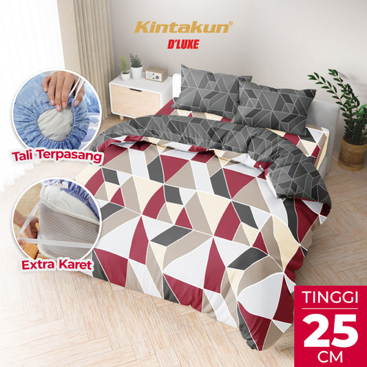 Kintakun Dluxe Bedcover Set Fitted Roni Tinggi 25cm