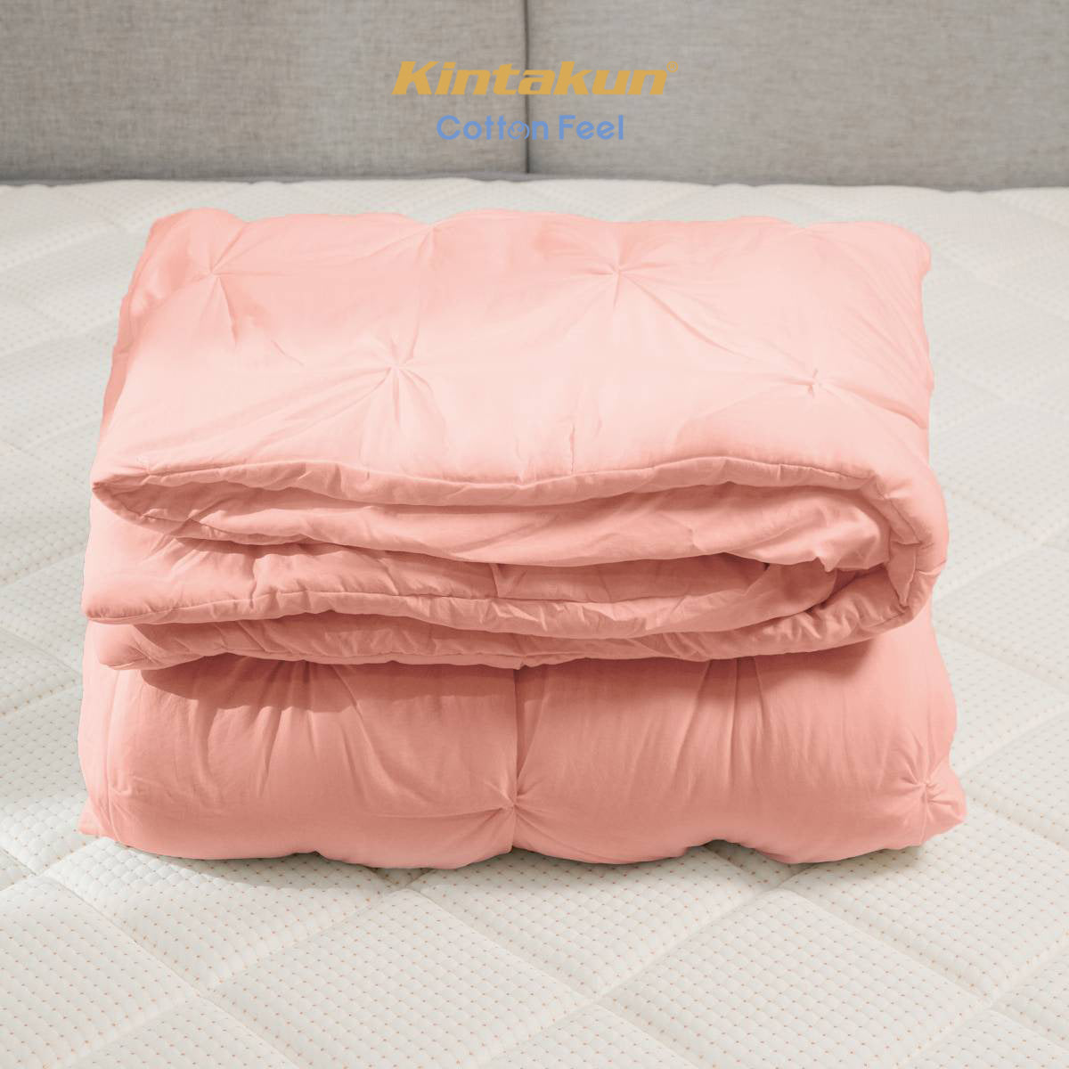 Kintakun Cotton Feel Comforter Basic & Pinch Quilt Varian Salmon