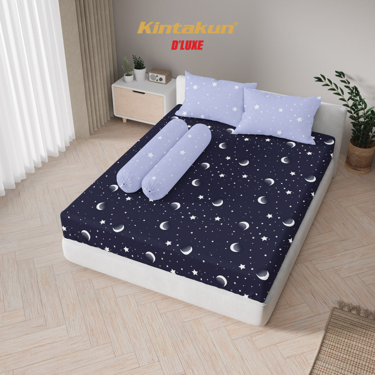 Kintakun Dluxe Sprei Fitted Sandi Tinggi 25cm