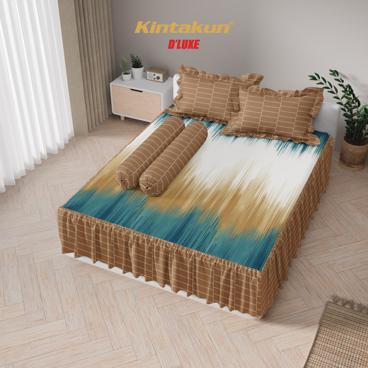 Kintakun Dluxe Sprei Rumbai Senia Tinggi 39cm