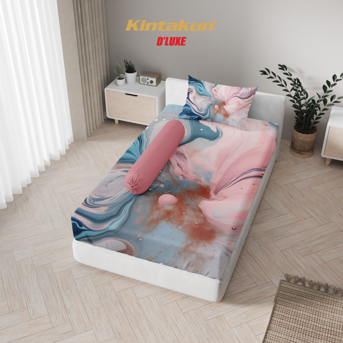 Kintakun Dluxe Sprei Fitted Slavina Tinggi 25cm