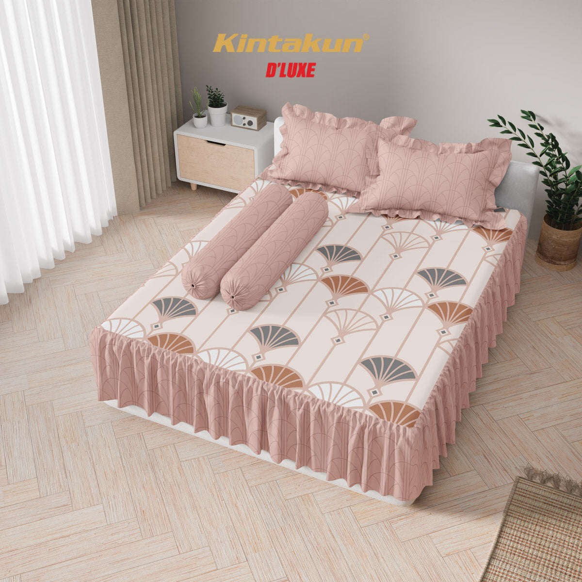 Kintakun Dluxe Sprei Rumbai Sonya Tinggi 39cm