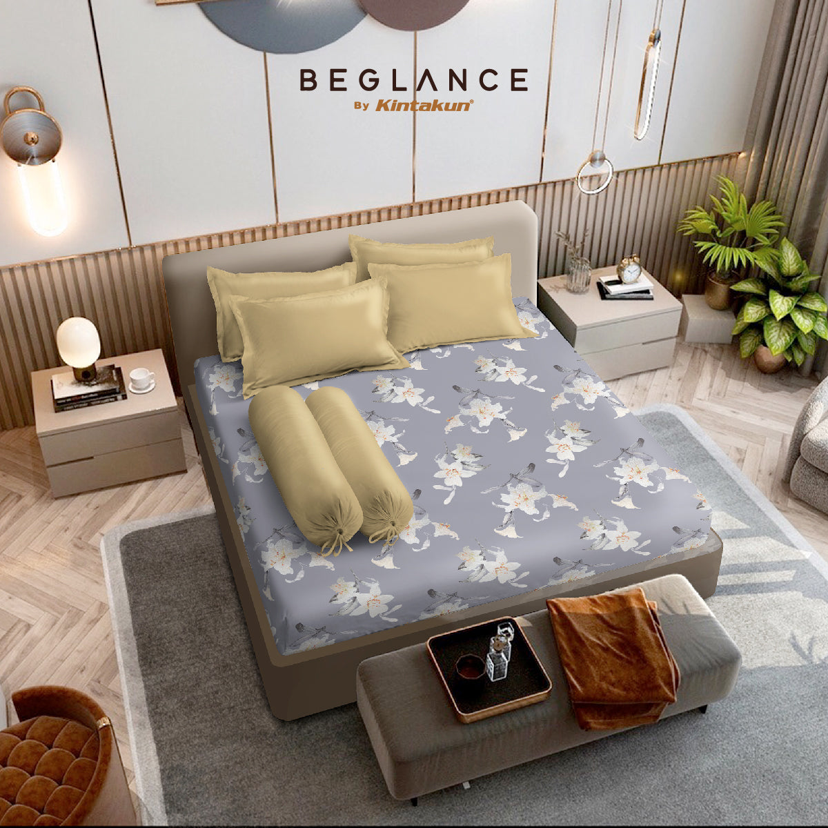 Beglance Bamboo Silk Sprei Fitted 180 x 200 Tinggi 40 cm