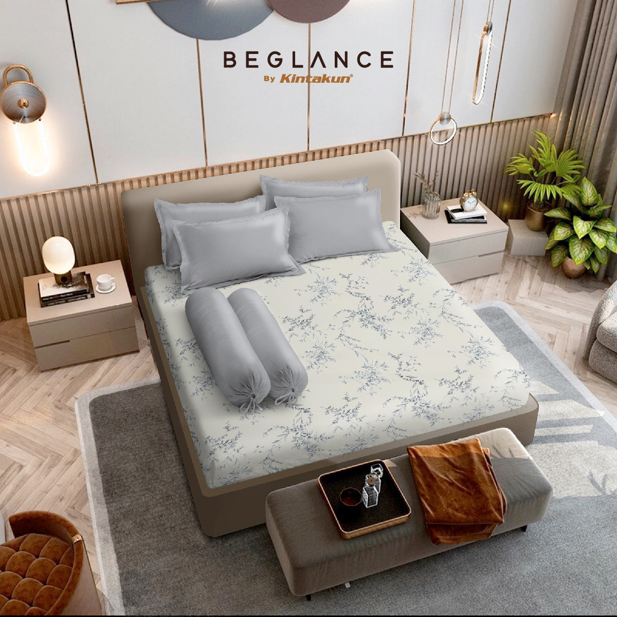 Beglance Bamboo Silk Sprei Fitted 160 x 200 Tinggi 40 cm