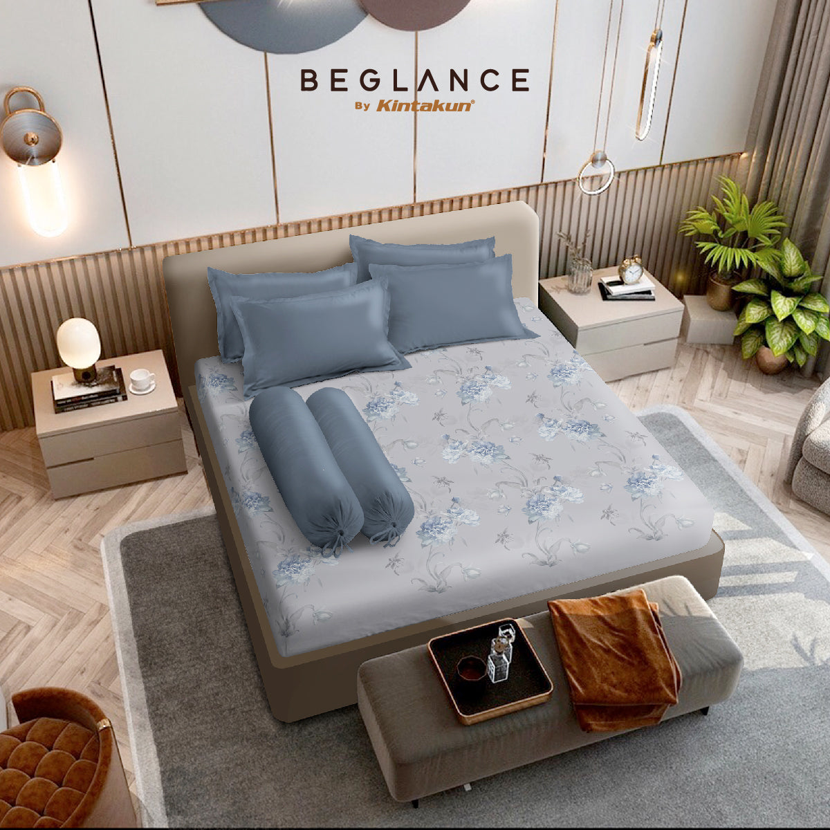 Beglance Bamboo Silk Sprei Fitted 160 x 200 Tinggi 40 cm