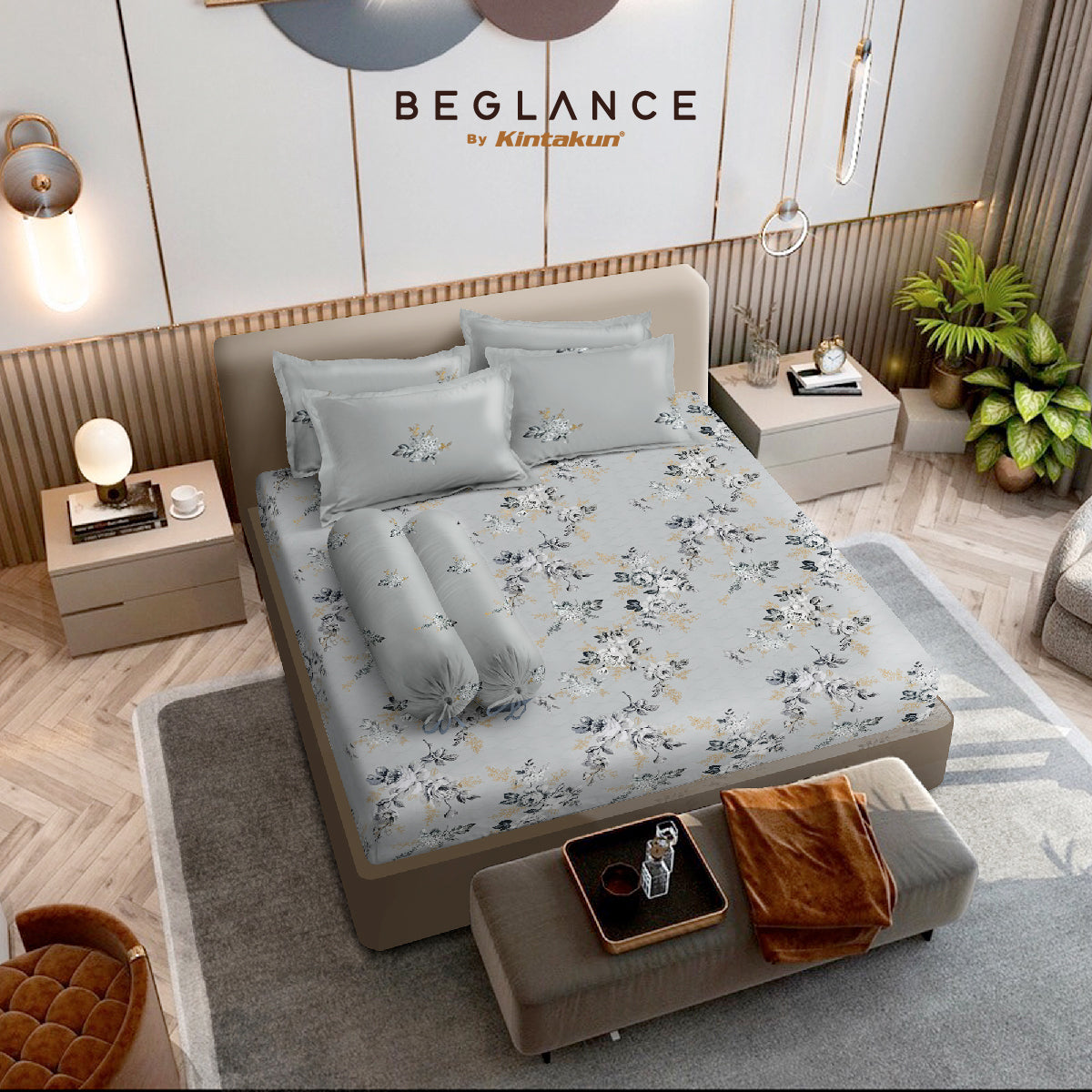 Beglance Bamboo Silk Sprei Fitted 160 x 200 Tinggi 40 cm