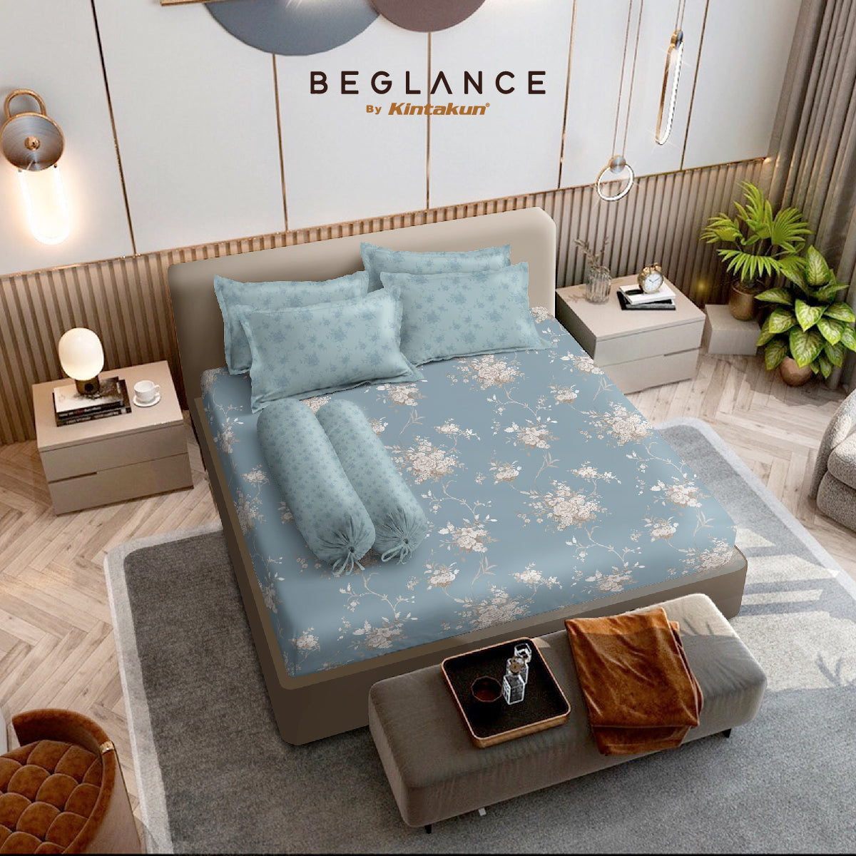 Beglance Bamboo Silk Sprei Fitted 160 x 200 Tinggi 40 cm