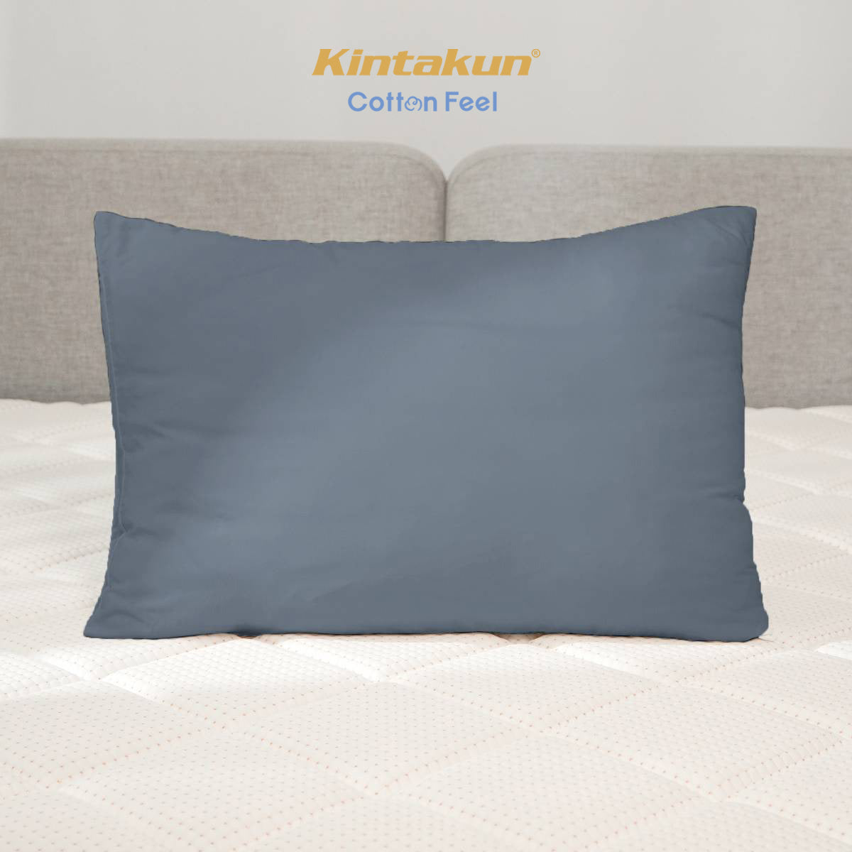 Kintakun Cotton Feel Mix & Match Sprei Pocket Varian Steel Grey Tinggi 30 cm