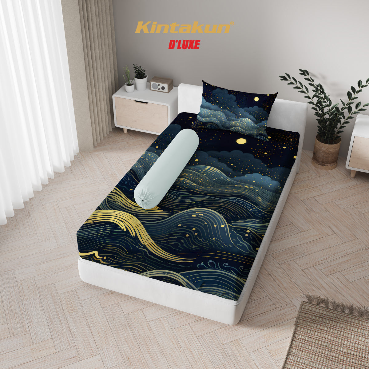 Kintakun Dluxe Sprei Fitted Theo Tinggi 25cm