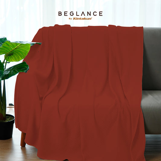 Beglance Poly Diamond Knit Blanket 150 x 195 Tiny Terra