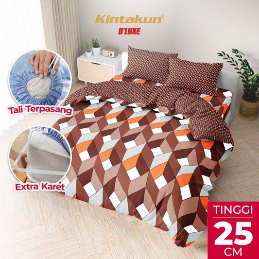 Kintakun Dluxe Bedcover Set Fitted Valeska Tinggi 25cm