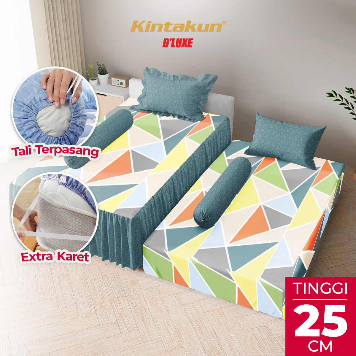Kintakun Dluxe Sprei Duo 2in1 Varelia Tinggi 25cm