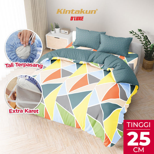 Kintakun Dluxe Bedcover Set Fitted Varelia Tinggi 25cm
