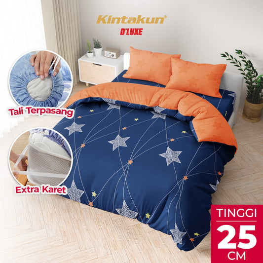 Kintakun Dluxe Bedcover Set Fitted Viona Tinggi 25cm