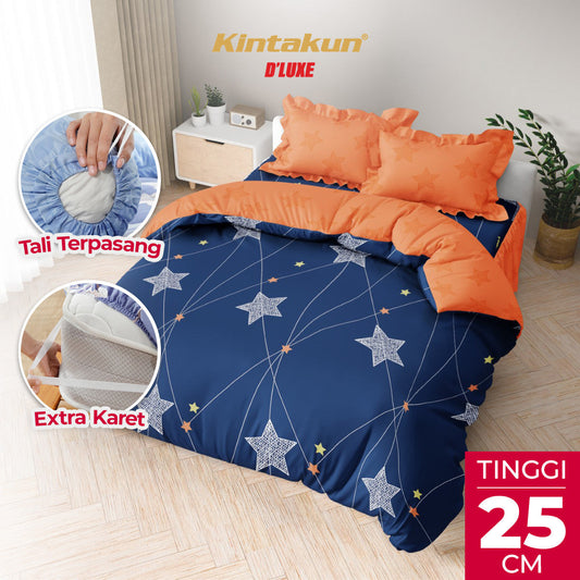 Kintakun Dluxe Bedcover Set Rumbai Viona Tinggi 25cm