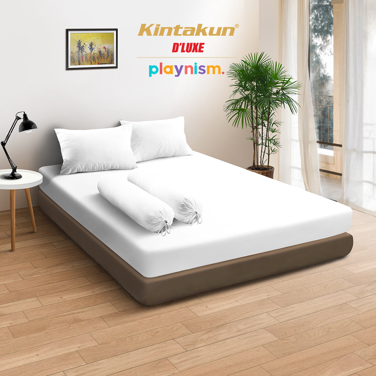 Dluxe Sprei Set Fitted Polos Ukuran 160 x 200 Varian Warna