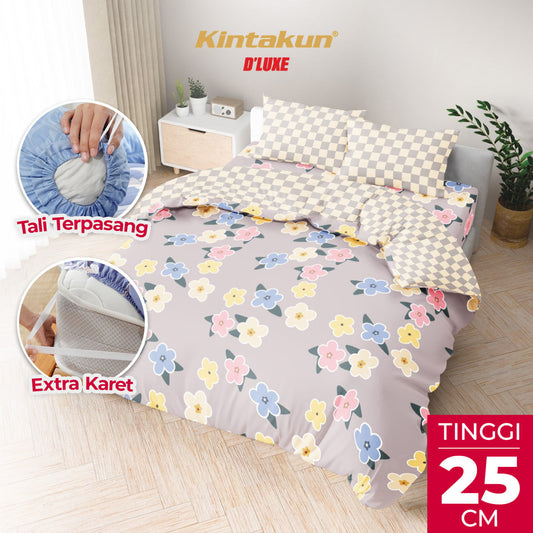 Kintakun Dluxe Bedcover Set Fitted Yoram Tinggi 25cm