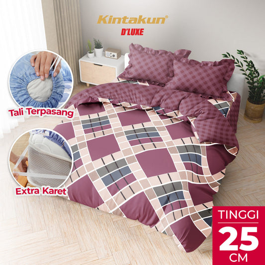 Kintakun Dluxe Bedcover Set Rumbai Zanetta Tinggi 25cm