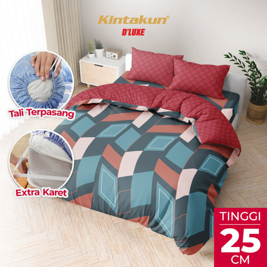 Kintakun Dluxe Bedcover Set Fitted Zania Tinggi 25cm