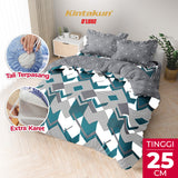 Kintakun Dluxe Bedcover Set Rumbai Zelinda Tinggi 25cm