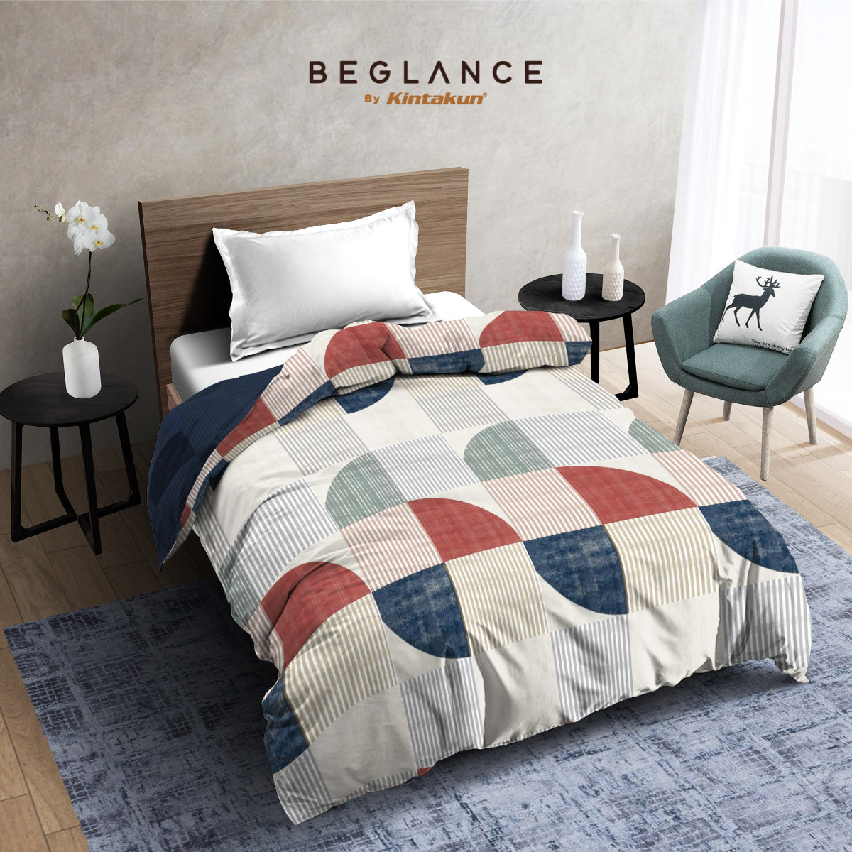 Beglance Mirosuede Comforter Only 160 x 240 Varian Motif