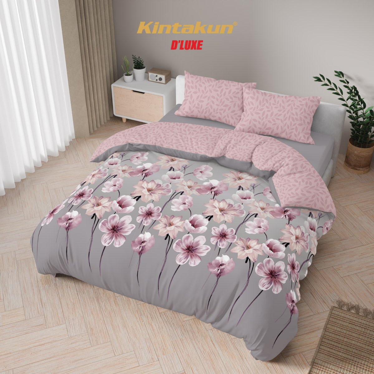 Kintakun Dluxe Bedcover Set Fitted Zia Tinggi 25cm