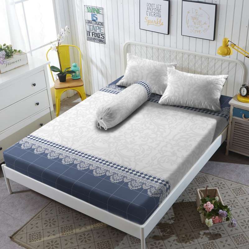 Sprei Fitted DLUXE Motif Liskael Tinggi 30 cm