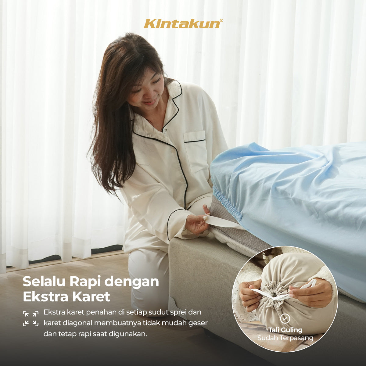 Kintakun Dluxe Sprei Set Fitted 25cm Chen