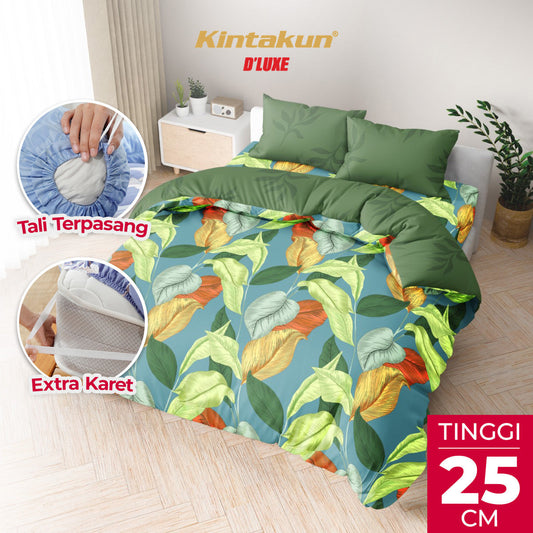 Kintakun Dluxe Bedcover Set Fitted Adelina Tinggi 25cm