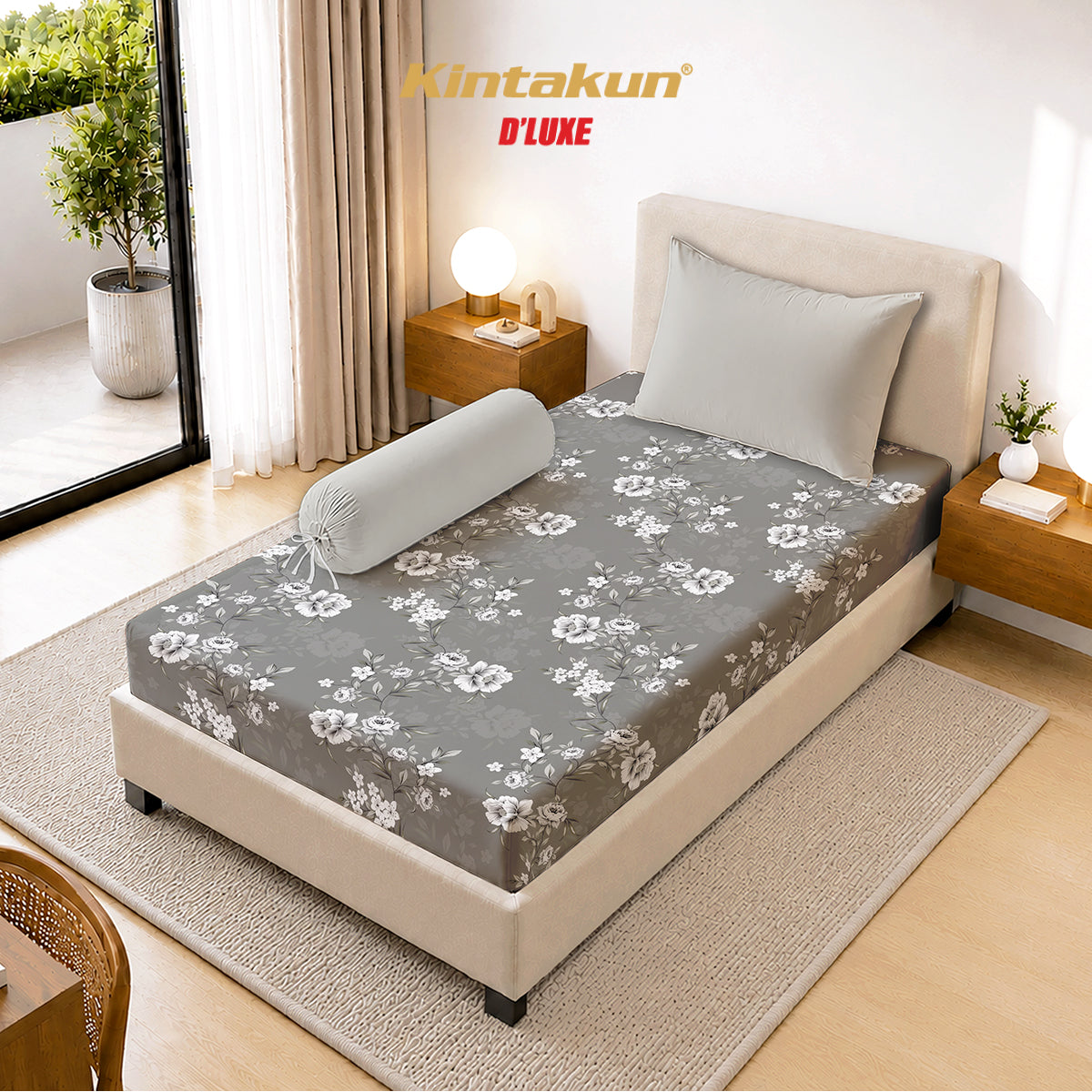 Kintakun Dluxe Sprei Fitted Afina Tinggi 30cm
